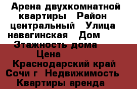 Арена двухкомнатной квартиры › Район ­ центральный › Улица ­ навагинская › Дом ­ 12 › Этажность дома ­ 9 › Цена ­ 2 500 - Краснодарский край, Сочи г. Недвижимость » Квартиры аренда   
